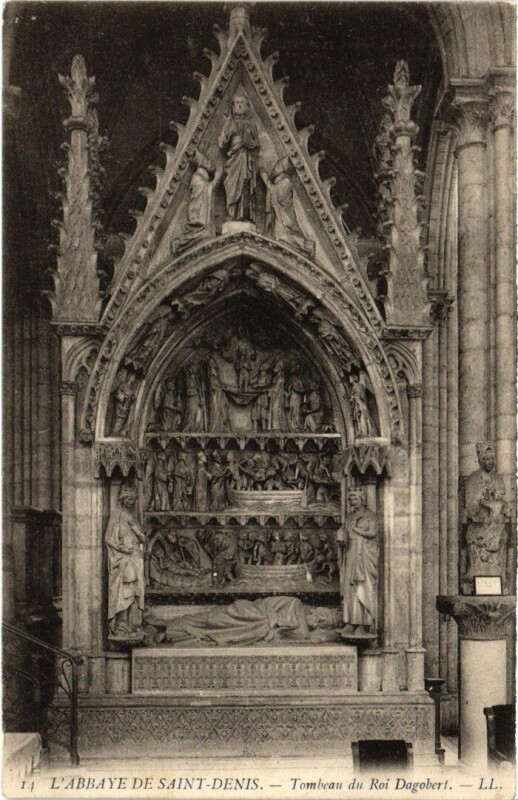 Carte postale ancienne Saint-Denis L'Abbaye - Tombeau du Roi Dagobert à Saint-Denis