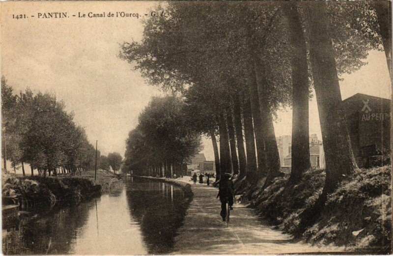 Carte postale ancienne Pantin Canal de l'Ourcq à Pantin