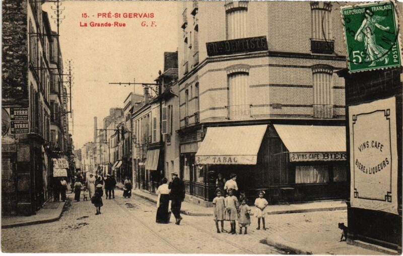 Carte postale ancienne Le Pre-Saint-Gervais La Grande Rue