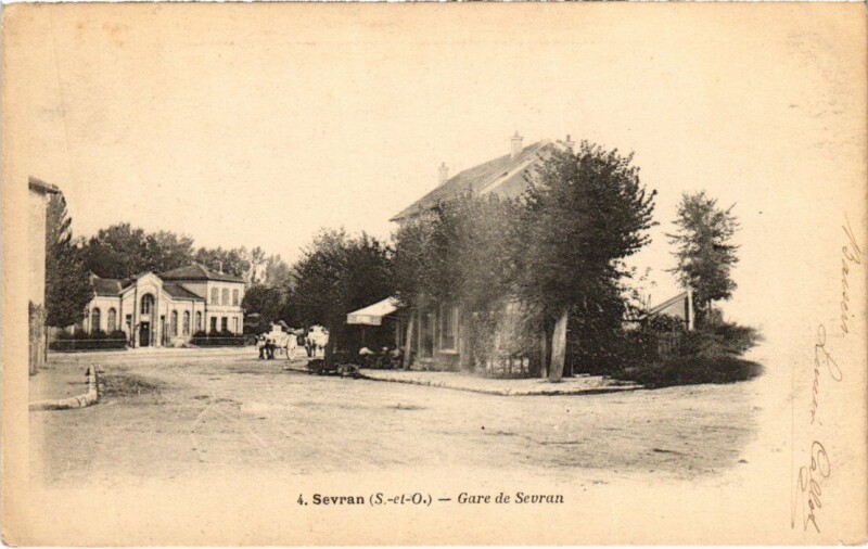 Carte postale ancienne Sevran Gare de Sevran à Sevran