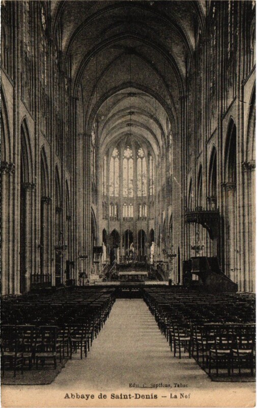 Carte postale ancienne Saint-Denis Abbaye - La Nef à Saint-Denis