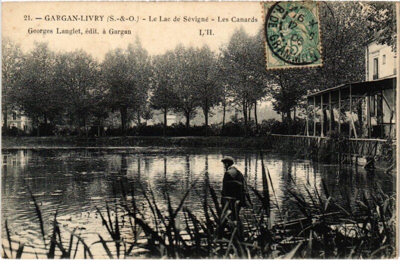 Carte postale ancienne Livry-Gargan Lac de Sevigne - Canards à Livry-Gargan