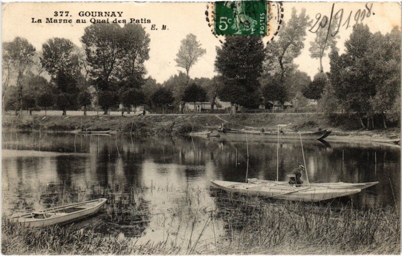 Carte postale ancienne Gournay-sur-Marne La Marne au Quai des Patis à Gournay-sur-Marne