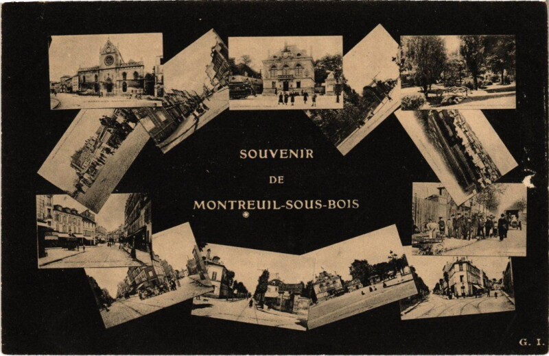 Carte postale ancienne Souvenir de Montreuil-sous-Bois Scenes à Montreuil