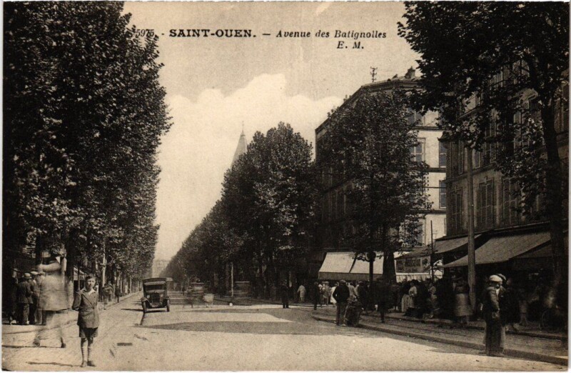 Carte postale ancienne Avenue des Batignolles à Saint-Ouen-sur-Seine