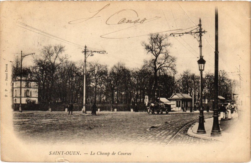 Carte postale ancienne Le Champ de Courses à Saint-Ouen-sur-Seine