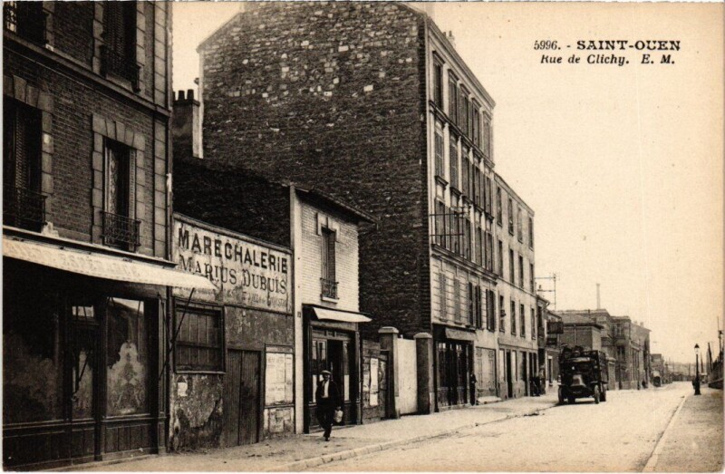 Carte postale ancienne Rue de Clichy à Saint-Ouen-sur-Seine
