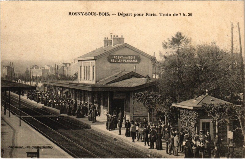 Carte postale ancienne Rosny-sous-Bois Neuilly-Plaisance - La Gare à Neuilly-Plaisance