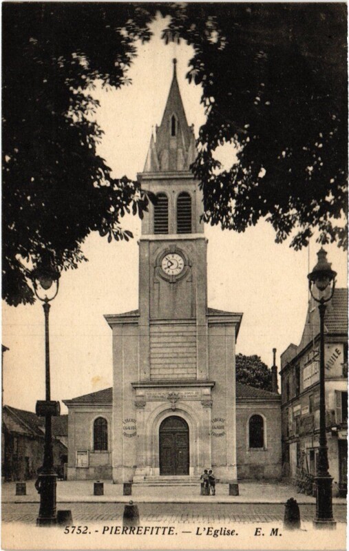 Carte postale ancienne Pierrefitte Eglise