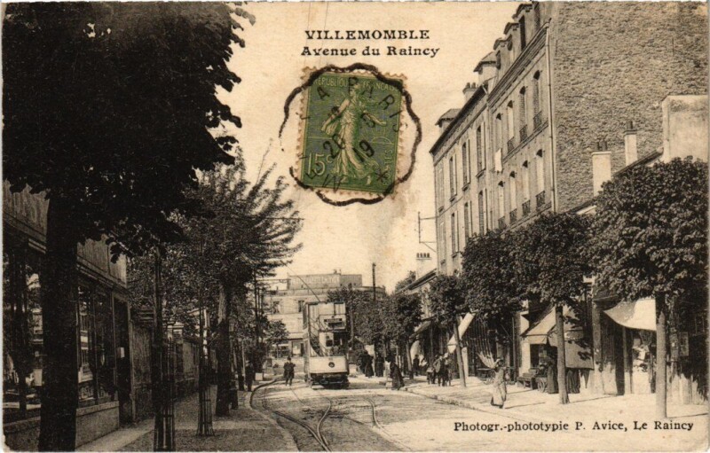 Carte postale ancienne Villemomble Avenue de Raincy à Villemomble