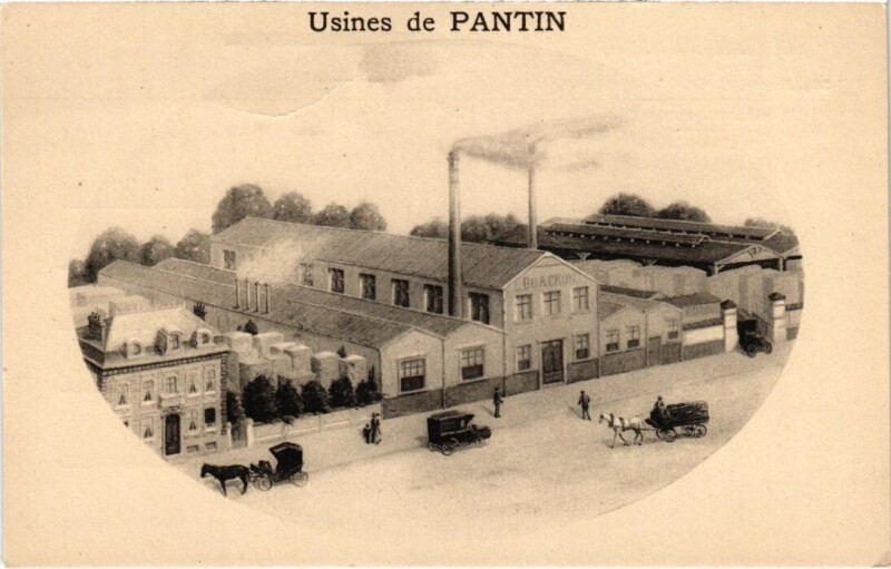 Carte postale ancienne Pantin Usines à Pantin
