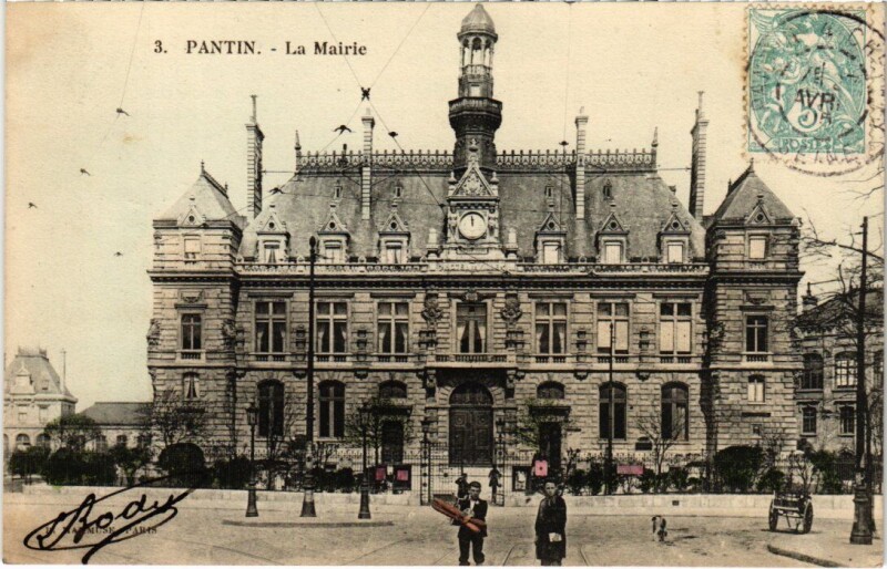 Carte postale ancienne Pantin Mairie à Pantin