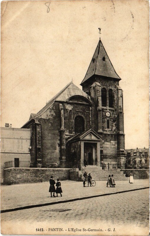 Carte postale ancienne Pantin L'Eglise Saint-Germain à Pantin