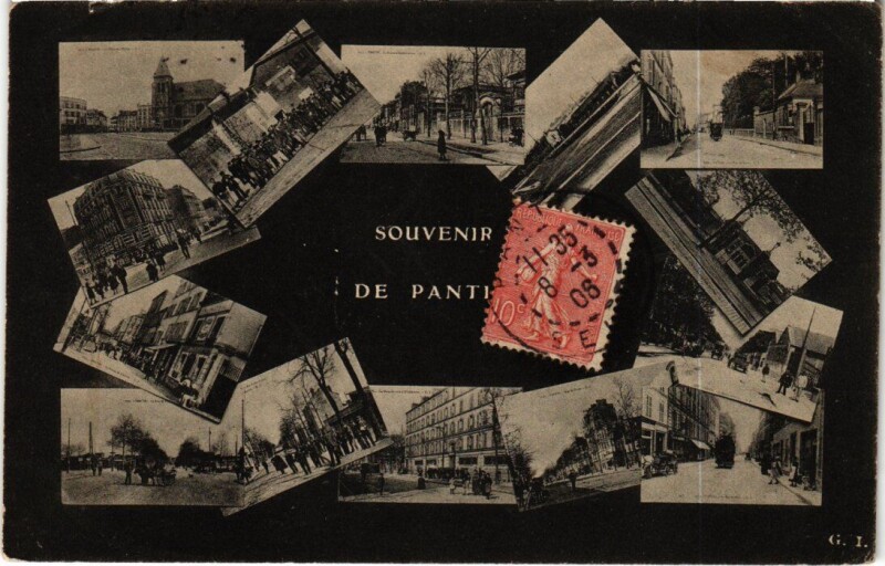 Carte postale ancienne Souvenir de Pantin Scenes à Pantin