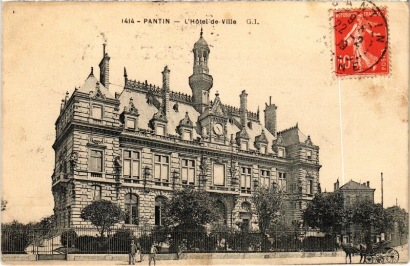 Carte postale ancienne Pantin Hotel de Ville à Pantin