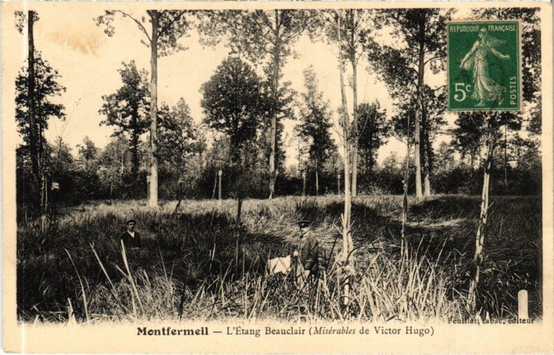 Carte postale ancienne Montfermeil L'Etang Beauclair à Montfermeil