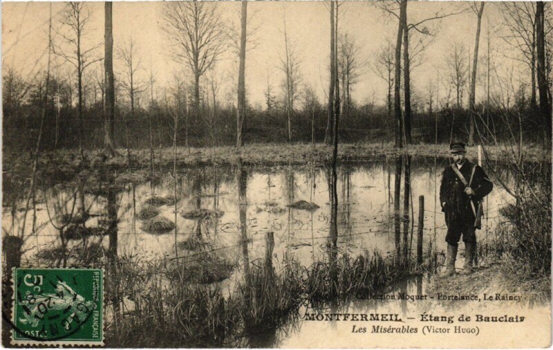 Carte postale ancienne Montfermeil Etang de Bauclair à Montfermeil