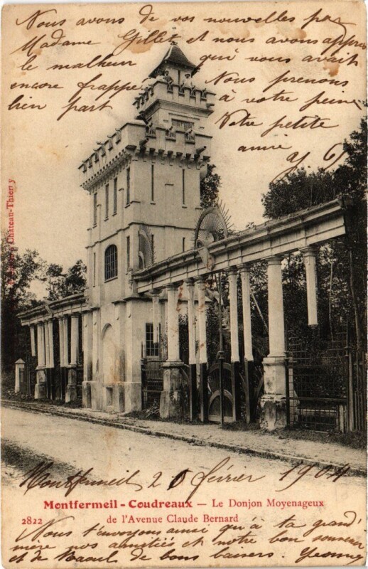 Carte postale ancienne Montfermeil Les Coudreaux - Donjon Moyenageux à Montfermeil