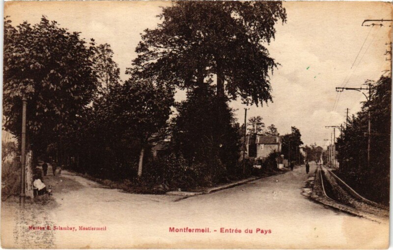 Carte postale ancienne Montfermeil Entree du Pays à Montfermeil
