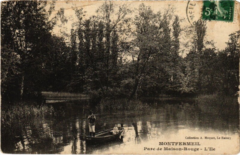 Carte postale ancienne Montfermeil Parc de Maison-Rouge - L'Ile à Montfermeil