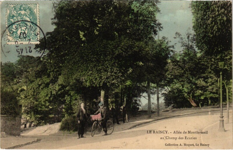 Carte postale ancienne Le Raincy Allee de Montfermeil au Champ des Ecuries à Montfermeil