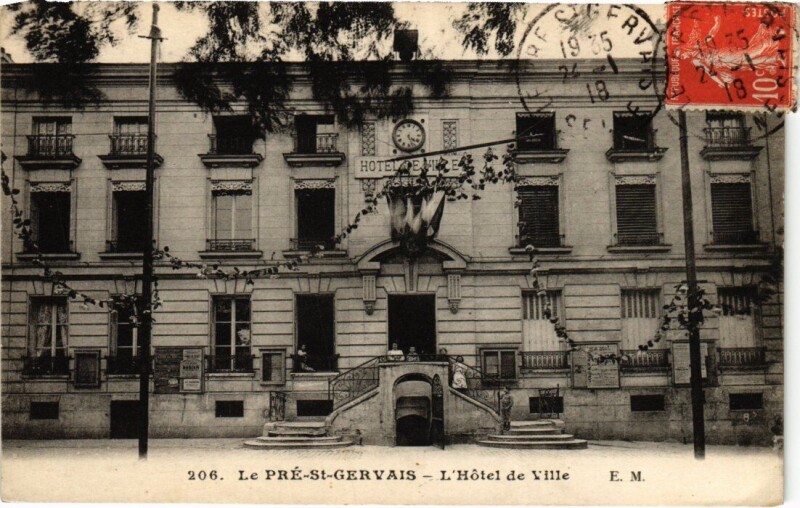 Carte postale ancienne Le Pre-Saint-Gervais Hotel de Ville