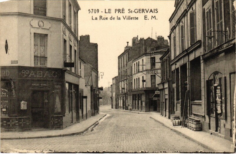 Carte postale ancienne Le Pre-Saint-Gervais La Rue de la Villette
