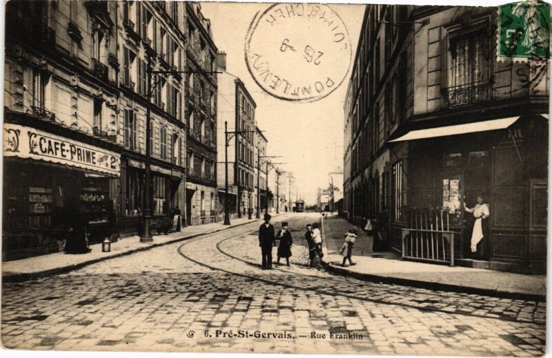 Carte postale ancienne Le Pre-Saint-Gervais Rue Franklin
