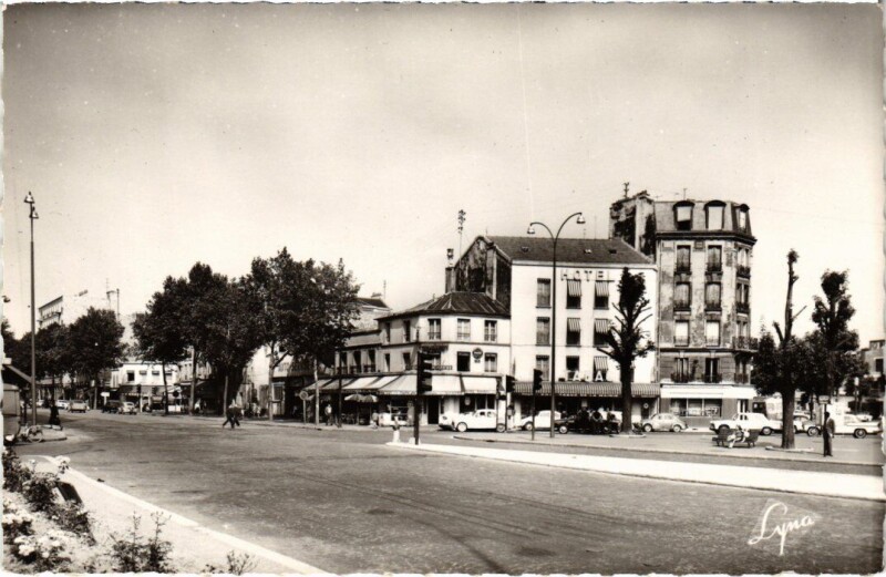 Carte postale ancienne Saint-Ouen-l'Aumone Tabac-Hotel de la Mairie à Saint-Ouen-l'Aumône