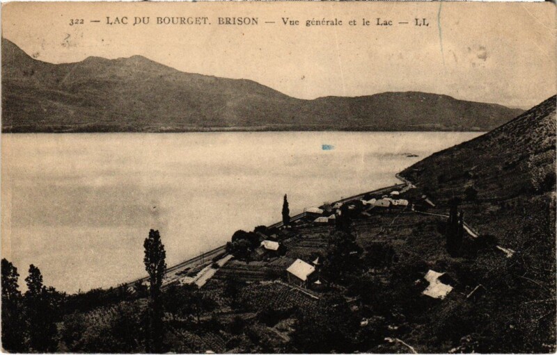 Carte postale ancienne Lac du Bourget - Brison - Vue Generale