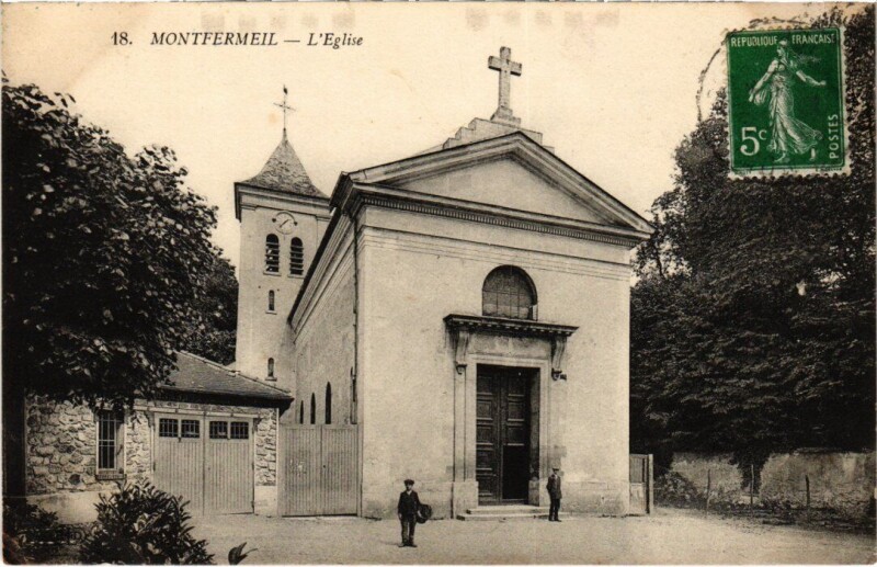 Carte postale ancienne Montfermeil Franceville - Eglise à Montfermeil