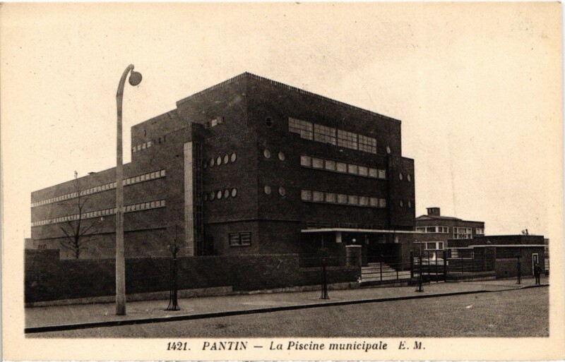 Carte postale ancienne Pantin Piscine Municipale à Pantin