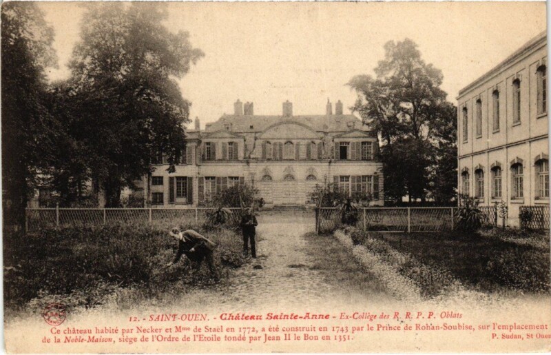 Carte postale ancienne Château Sainte-Anne à Saint-Ouen-sur-Seine