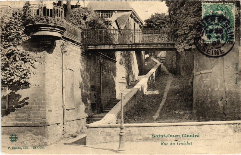 Carte postale ancienne Rue du Guichet à Saint-Ouen-sur-Seine