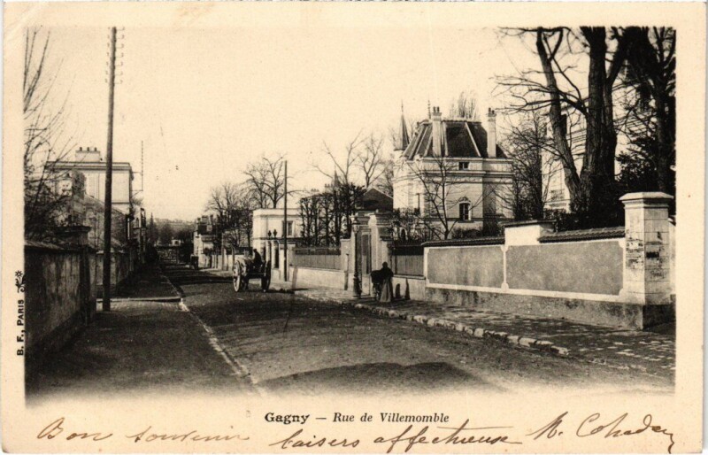 Carte postale ancienne Gagny Rue de Villemomble à Gagny