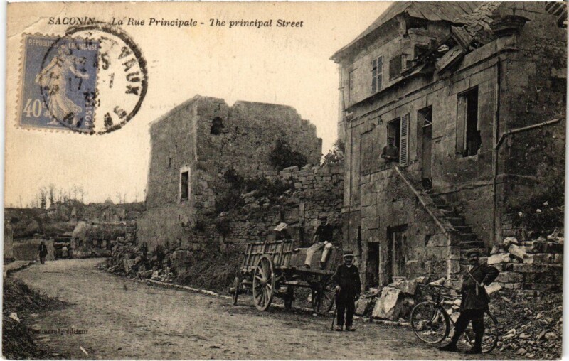 Carte postale ancienne Saconin Rue Principale