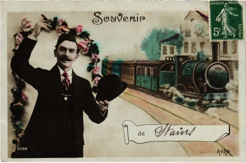 Carte postale ancienne Souvenir de Stains à Stains