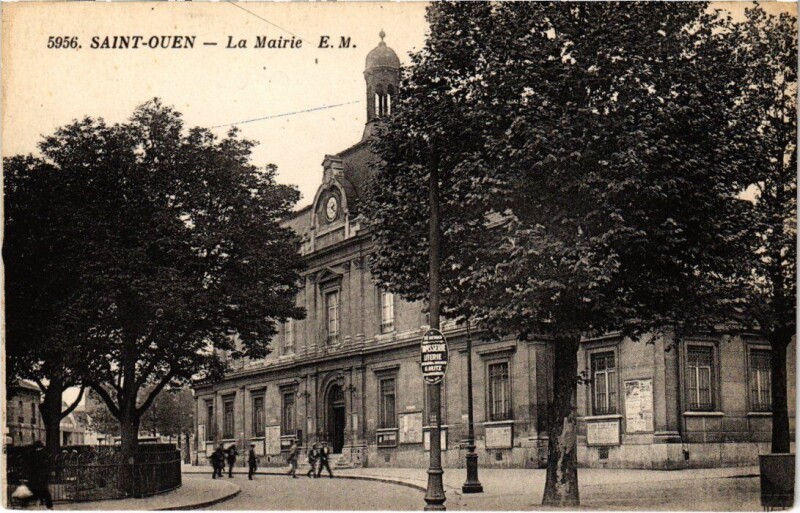 Carte postale ancienne La Mairie à Saint-Ouen-sur-Seine