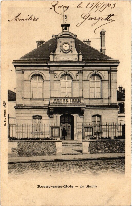 Carte postale ancienne Rosny-sous-Bois Mairie à Rosny-sous-Bois