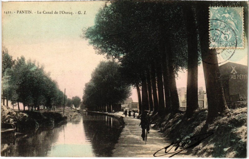 Carte postale ancienne Pantin Le Canal de l'Ourcq à Pantin