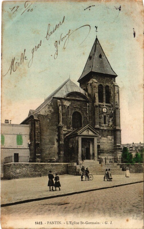 Carte postale ancienne Pantin L'Eglise Saint-Germain à Pantin