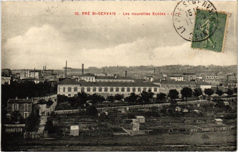 Carte postale ancienne Le Pre-Saint-Gervais Nouvelles Ecoles