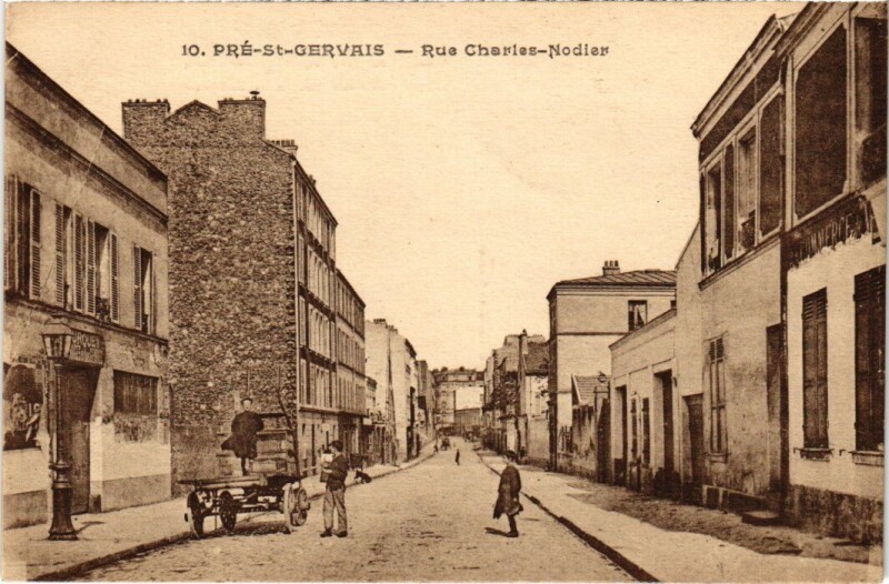 Carte postale ancienne Le Pre-Saint-Gervais Rue Charles-Nodier