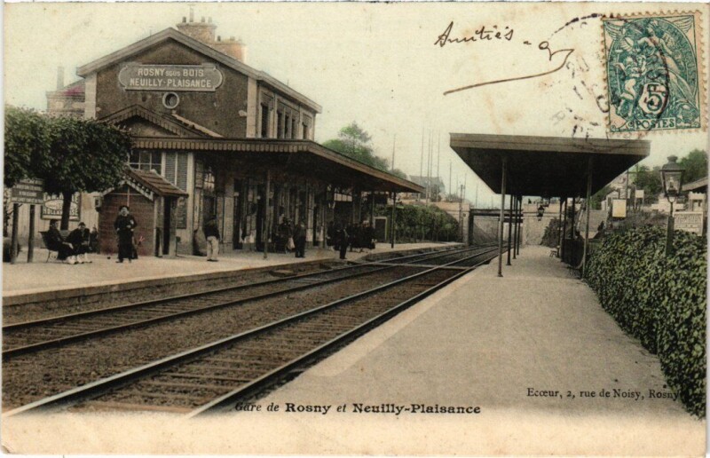 Carte postale ancienne Rosny-sous-Bois Neuilly-Plaisance - Gare à Neuilly-Plaisance