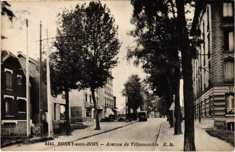 Carte postale ancienne Rosny-sous-Bois Avenue de Villemomble à Rosny-sous-Bois