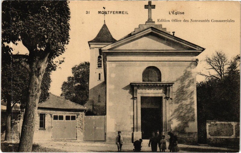 Carte postale ancienne Montfermeil Eglise à Montfermeil