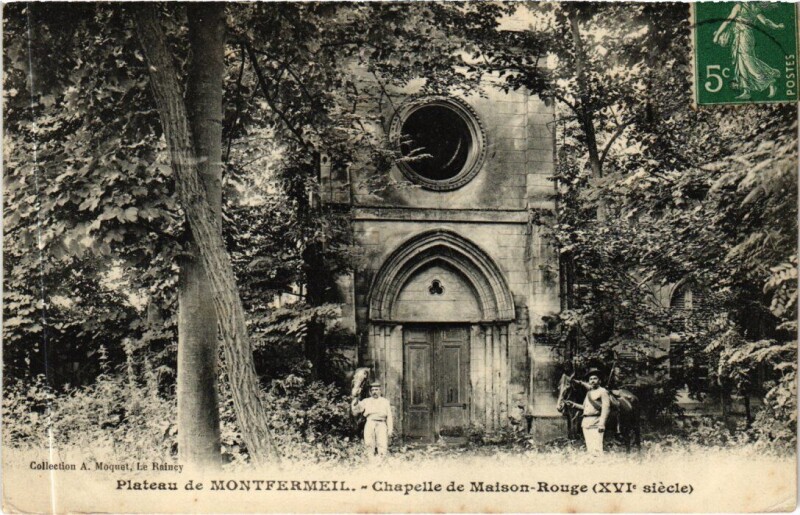 Carte postale ancienne Plateau de Montfermeil Chapelle de Maison-Rouge à Montfermeil