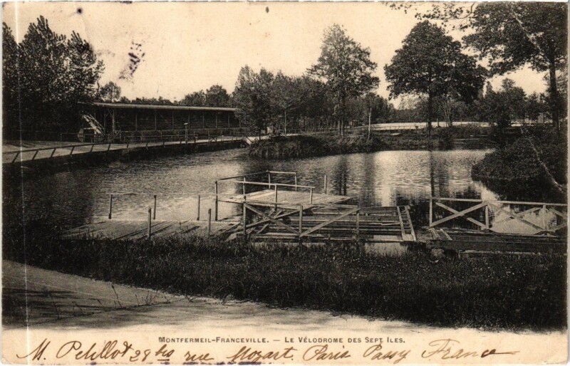 Carte postale ancienne Montfermeil Franceville - Le Velodrome des Sept Iles à Montfermeil