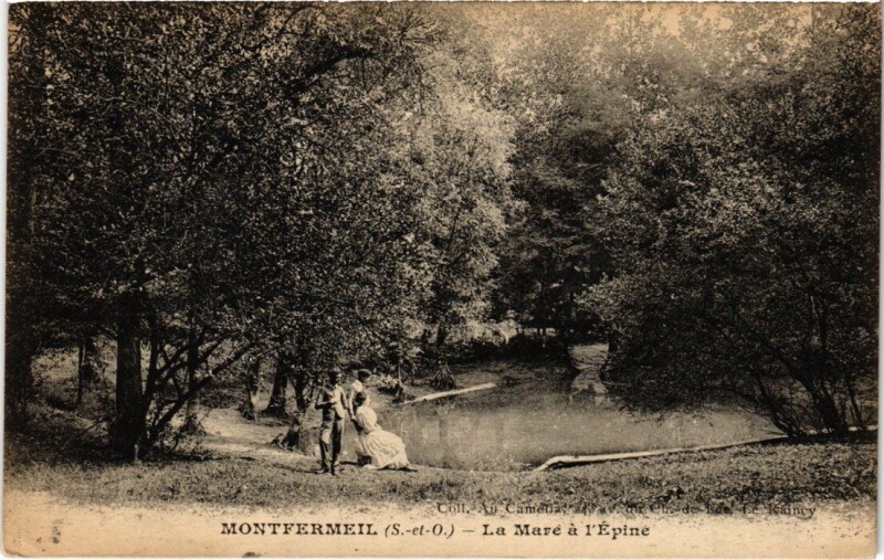 Carte postale ancienne Montfermeil La Mare a l'Epine à Montfermeil