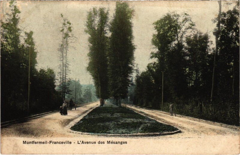 Carte postale ancienne Montfermeil Franceville - Avenue des Mesanges à Montfermeil